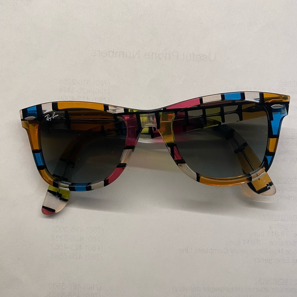 RayBan Wayfarers - Art Deco Colourful Frame